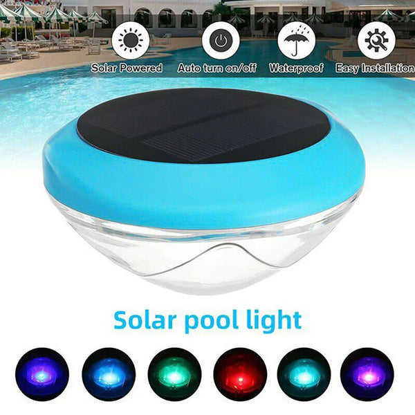 Luz LED Solar RGB para Piscinas - Sumergible y Recargable