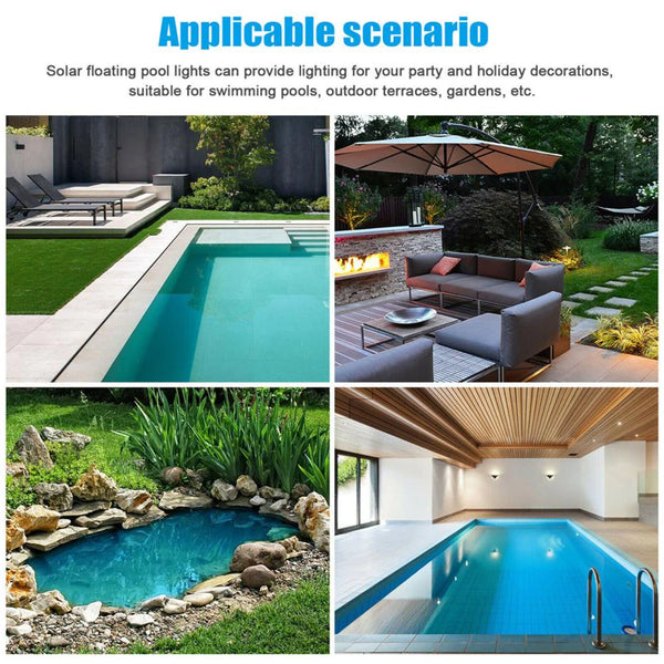 Luz LED Solar RGB para Piscinas - Sumergible y Recargable