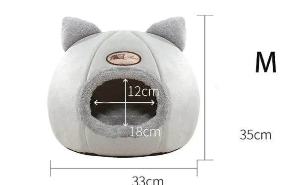 Cueva Inviernal para Gatos CozyNest – Cama Calentita y Acogedora