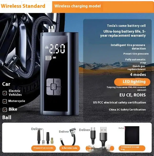 Bomba de Aire Eléctrica Portátil – Digital y Recargable USB